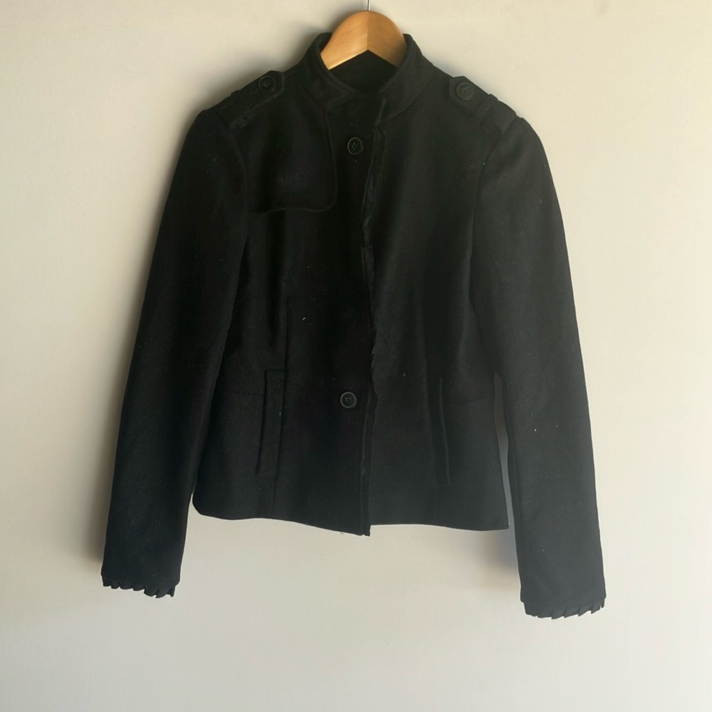 GAP Black Wool Blend Pea Coat